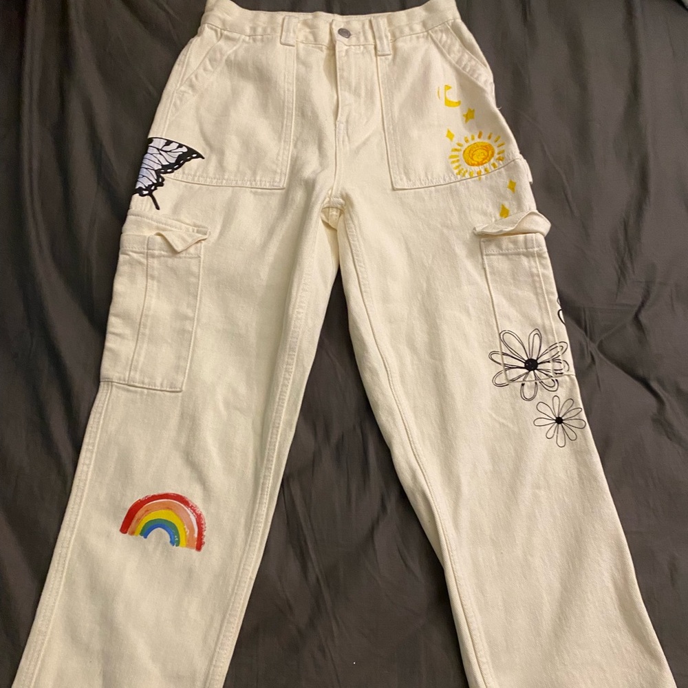 Pacsun Embroidered Carpenter Pants Size 25